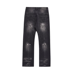 Men's Washed Inkjet Embossed Jeans