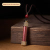 Image of Cinnabar Pendant Women's Natural Cinnabar Stone Powder Necklace Shopping