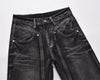 Image of Washed Old Wide Leg Denim Trousers For Men Shopping