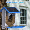 Image of Smart Bird Feeder With Camera,Solar-Powered WiFi 4MP Live Camera,AI Identify Bird Species Auto Capture Garden Bird Watching&Motion Detection,Ideal Gift For Bird Lovers,Blue Shopping