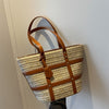 Image of Women's Large Capacity Fashion Shoulder Woven Bag Shopping