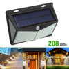 Image of 208 LED Solar Power Light Motion Sensor Outdoor Yard Garden Wall Lamp Waterproof Shopping