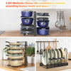 Image of Pot And Pan Organizer, Pot Lid Holders & Pan Rack, Multiple DIY Methods, 8 Tier Pot Racks, Adjustable Kitchen Organization And Storage For Pots And Pans. Shopping