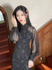 Image of Improved Black High-end Cheongsam New Chinese Dress Shopping