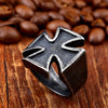 Image of Antique Black Men's Iron Cross Ring Shopping