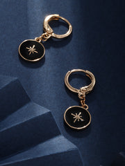 Eight Awn Star Drip Glazed Cold Style High-grade Earrings