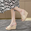 Image of European And American Peep-toe Slippers Wedge Platform Platform Shopping