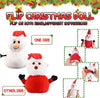 Image of Santa Plush Snowman Plush Toy Reversible Christmas Santa Claus Double Side Stuffed Plushie Soft Doll New Year Birthday Gift for Kids Amazon Platform Banned Shopping