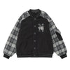 Image of Color Contrast Patchwork Plaid Lamb Wool Coat For Men Shopping