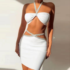 Women's Fashion Two-piece Fitted Bandage Skirt Shopping