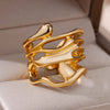 Image of Fashion Alloy Geometric Irregular Ring Shopping