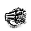 Image of Beier Personality Creative Punk Hand Bone Titanium Steel Ring Shopping