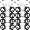 Image of Pure Black No. 8 Billiards Keychain Shopping