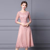 Image of Beaded Embroidery Medium Length Formal Occasion Dress Skirt Shopping