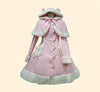 Image of Autumn And Winter Hooded Rabbit Ear Cape Cape Large Skirt Coat Shopping