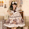 Image of Magic Bear Print Lolita Short Sleeve Dress Shopping