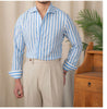 Image of Men's Cotton Striped Business Casual Shirt Shopping