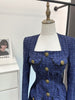 Image of French Tweed Woven Temperament Socialite Dress Shopping