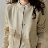 Image of Temperament Round Neck Thread Modified Straight Jacket Shopping