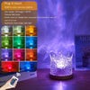 Image of LED Water Ripple Ambient Night Light USB Rotating Projection Crystal Table Lamp RGB Dimmable Home Decoration 16 Color Gifts Shopping