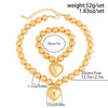 Image of Geometric Beads All-match Beaded Love Necklace And Bracelet Shopping