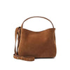 Image of Special-interest Design Suede Belt Buckle Shoulder Strap Bucket Bag Shopping