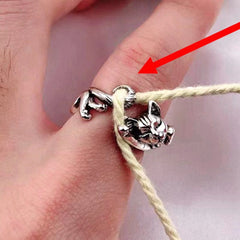 Wire Artifact Knit A Sweater Cat Ring Shopping