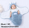 Image of Super Soft Baby Sleeping Bag Fluffy Fleece Newborn Blanket Swaddle Blankets, Unisex Baby Wrap For Newborn Baby Boys Girls With Head-Protecting & Head-Supporting Function, Wearable Swaddle Sleep Sack Shopping