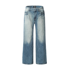 Water Denim Straight-leg Trousers Men Shopping