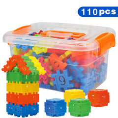 110pcs Set DIY Lepin Building Blocks Baby Boys And Girls 3D Blocks Funny Educational Mosaic Toys For Children Kids Block Toys Shopping