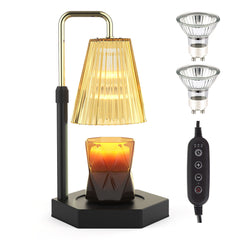 Candle Warmer Lamp Dimmable And Timer Candle Warmer Height Adjustable For Jar Scented Candles For Home Decor Amber Glass And Black Base Shopping