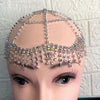 Image of Women's Full Rhinestone Tassel Mesh Headwear Shopping