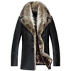 Image of Men's Fur Coat Leather Coat Medium Length Shopping