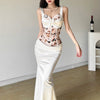 Image of Slim-fitting Suspenders Vest Fashion High Waist Skirt Suit Shopping