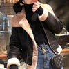 Image of New velvet thick PU leather motorcycle suit Shopping