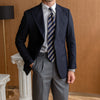 Image of Men's Business Slim-fit Striped Suit Jacket Shopping