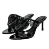 Image of High Heel All-matching High-grade Floral Decorative Sandals Shopping