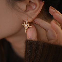 Fashion Graceful Geometric Six-pointed Star Earrings