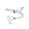 Image of Simple Letter Three-dimensional Loving Heart With Opening Adjustable Ring Shopping