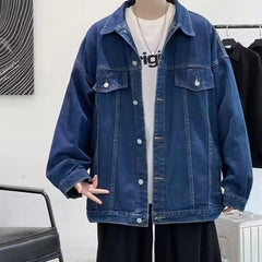 Ins Autumn Loose-fitting Denim Clothes Jacket Shopping