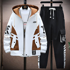 Fall Jacket Trousers Men Leisure Set Shopping