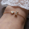 Image of English Letter Graceful Personality Alloy Heart-shaped Letter Bracelet Shopping