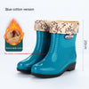 Image of Work Wear Waterproof Fleece-lined Stylish Rain Boots Women Shopping