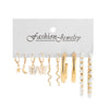 Image of Simple Temperament Dripping Butterfly Snake Pearl Earrings 5-piece Set Shopping