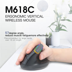 Colorful M618C RGB Vertical Wireless Ergonomic Hand-held Straight Mouse Shopping