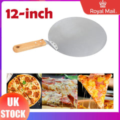 Stainless Steel Pizza Paddle Peel Bakers BBQ Oven Restaurant Tray Wooden Handle Shopping