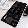 Image of Black And White Desk Mat Gaming Mouse Pad Large Mousepad Gam Shopping