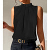 Image of Summer Simple Black Casual Sleeveless Slim Vest Shopping