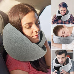 Travel Neck Pillow Non-Deformed Airplane Pillow Travel Neck Cushion Durable U-Shaped Travel Memory Cotton Nap Neck Pillow Shopping