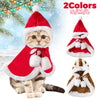 Image of Cat Christmas Outfits, Dog Cat Santa Claus Outfit, Soft And Thick Xmas Cape With Hat, Christmas Cat Dog Costume Pet Cape, Cat Christmas Costumes For Cats, Medium Cat Cape For Cats Shopping